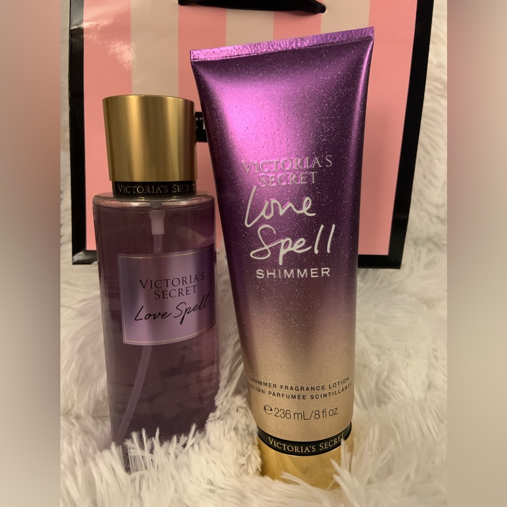 Victoria Secret Love Spell Body Spray & Shimmer Hamdcream